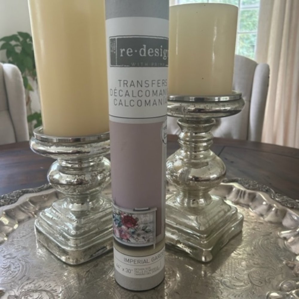 New NWT Re-Design by Prima Large Imperial Garden Transfer 44" x 30"